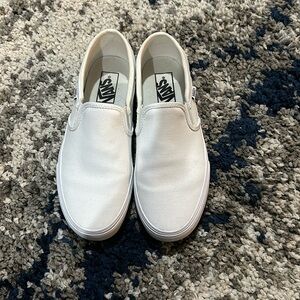 Women white slip on vans